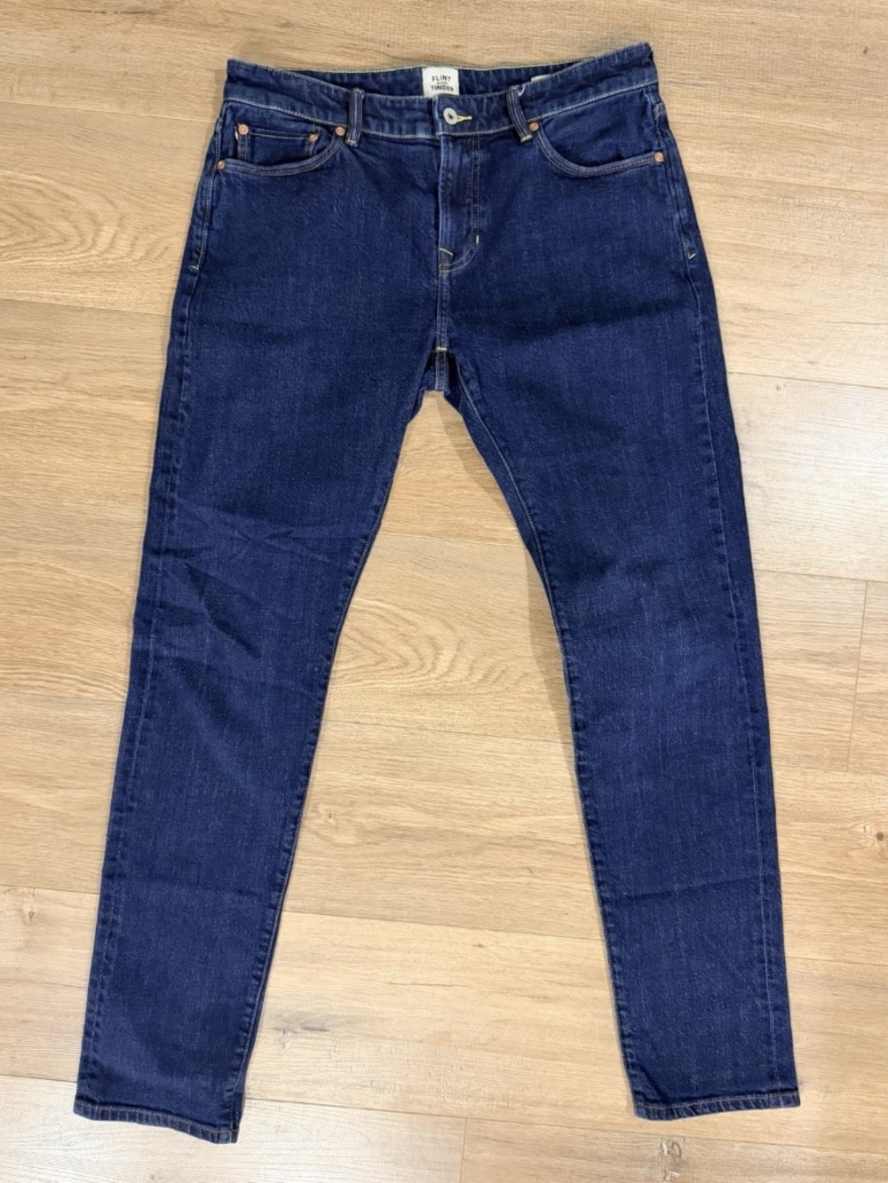 Flint & Tinder Slim Fit Premium Selvedge Stretch Denim Jeans 31 x 34
